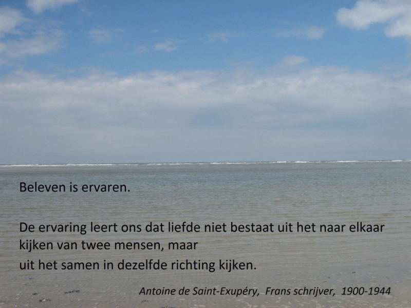 Gedachten beleven bij het zeegezicht van Schiermonnikoog.....